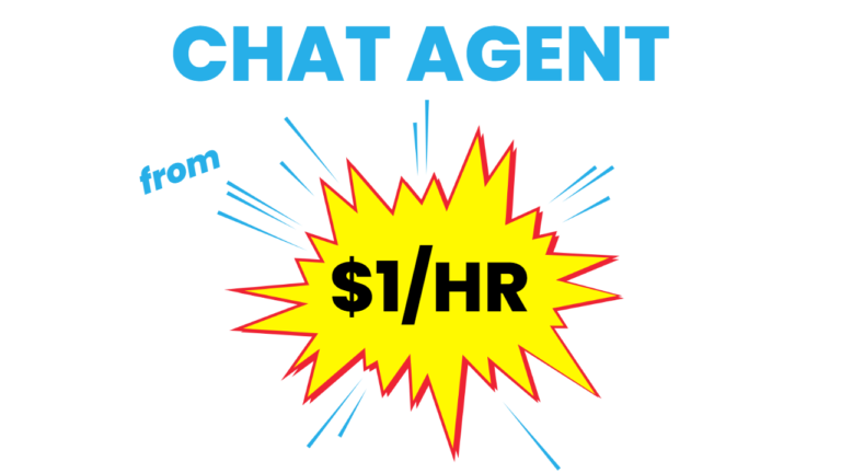 1 dollar per hour Live Chat agent